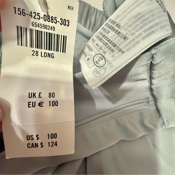 💚 Abercrombie & Fitch Sloan Tailored Wide Leg Satin Pants & Top 28L 6 Long Large - Picture 10 of 16